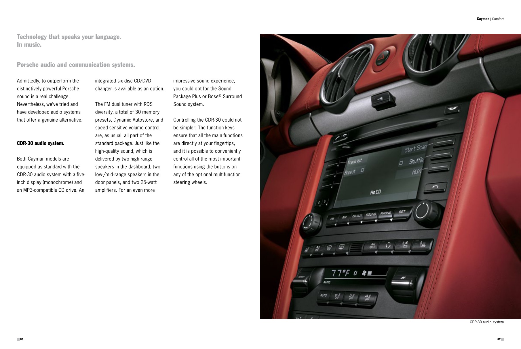 2012 Porsche Cayman Brochure Page 55